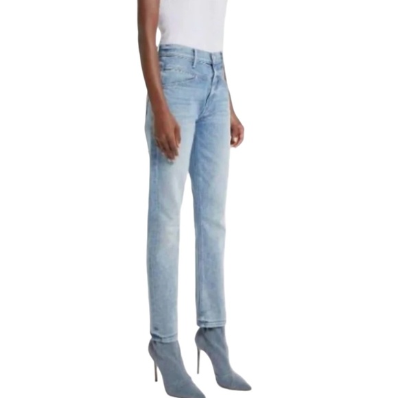 MOTHER The Dazzler Yoke Front Ankle Denim Jeans Wild Calling Blue Wash Size 27 - Picture 3 of 16